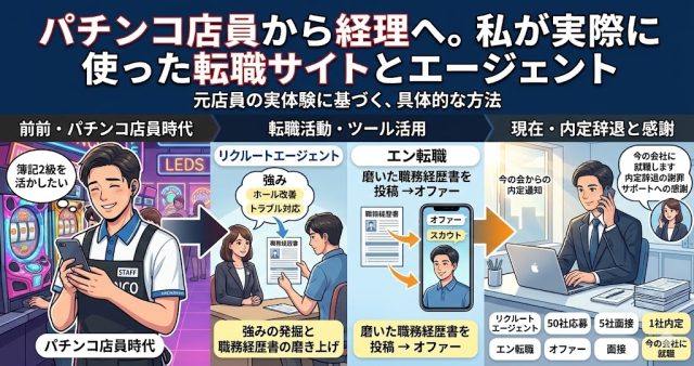 パチンコ店員から経理へ転職！私が実践したエージェントとサイトの活用法